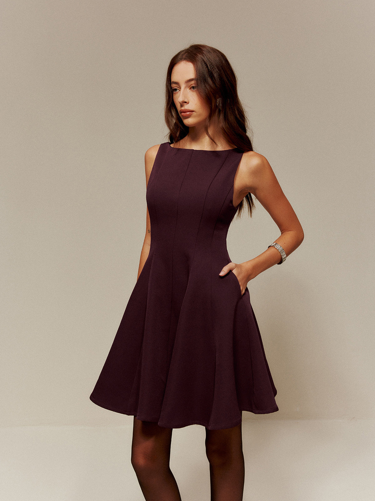 Clara | Faltenrock Kleid mit Taschen