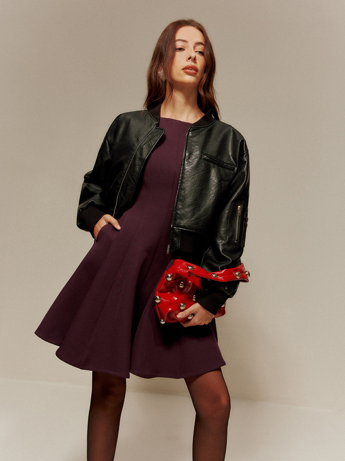 Clara | Faltenrock Kleid mit Taschen
