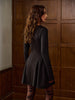 Clara | Elegantes Faltenkleid mit langen Ärmeln