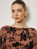 Anna | Semitransparentes Flockblumen-Kurzkleid