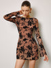 Anna | Semitransparentes Flockblumen-Kurzkleid