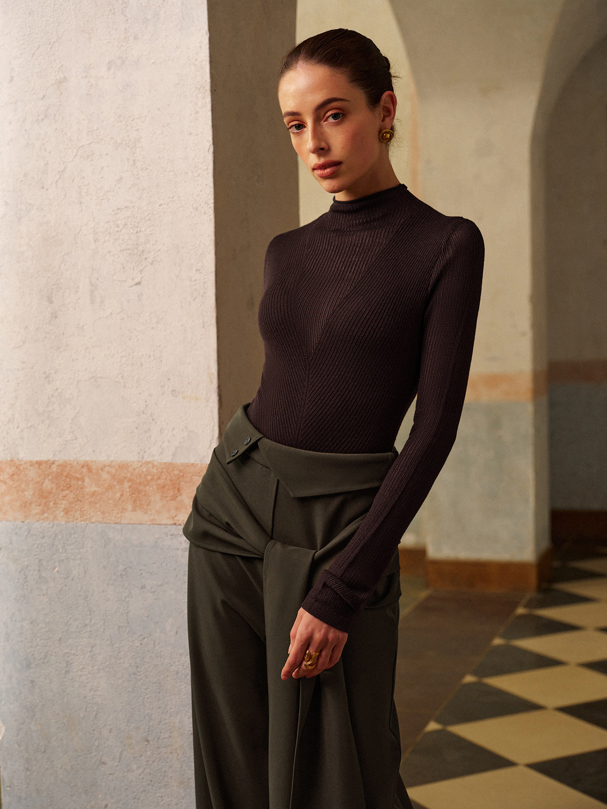 Clara | Elegantes Stricktop mit Wollmischung