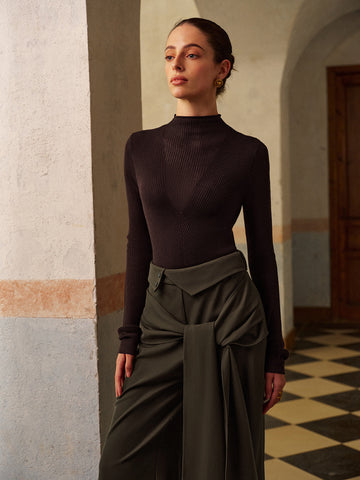 Clara | Elegantes Stricktop mit Wollmischung