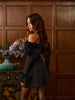 Clara | Off-Shoulder Kunstfell Kurzkleid