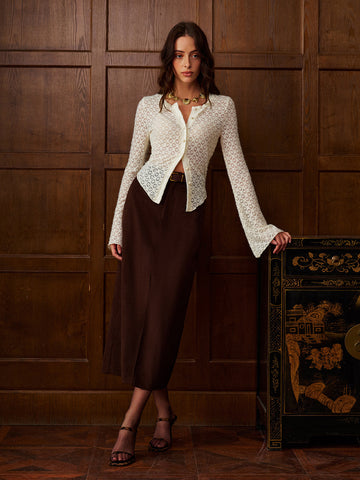 Sophie | Elegante Bluse mit Glockenärmeln und Knopfleiste