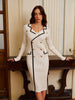 Mia | Elegantes Midi-Kleid mit Metallakzenten