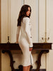 Mia | Elegantes Midi-Kleid mit Metallakzenten