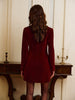 Anna | Kurzes Samtkleid mit Metall-Detail und Schlüssel-ausschnitt