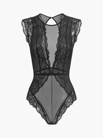 Clara | Verführerischer Rückenfreier Spitzen-Bodysuit