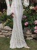 Leonie | Off-Shoulder Rüschensaum Spitzen-Maxikleid