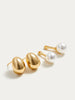 Mia | Detachable-Peal Golden Bean Ohrstecker