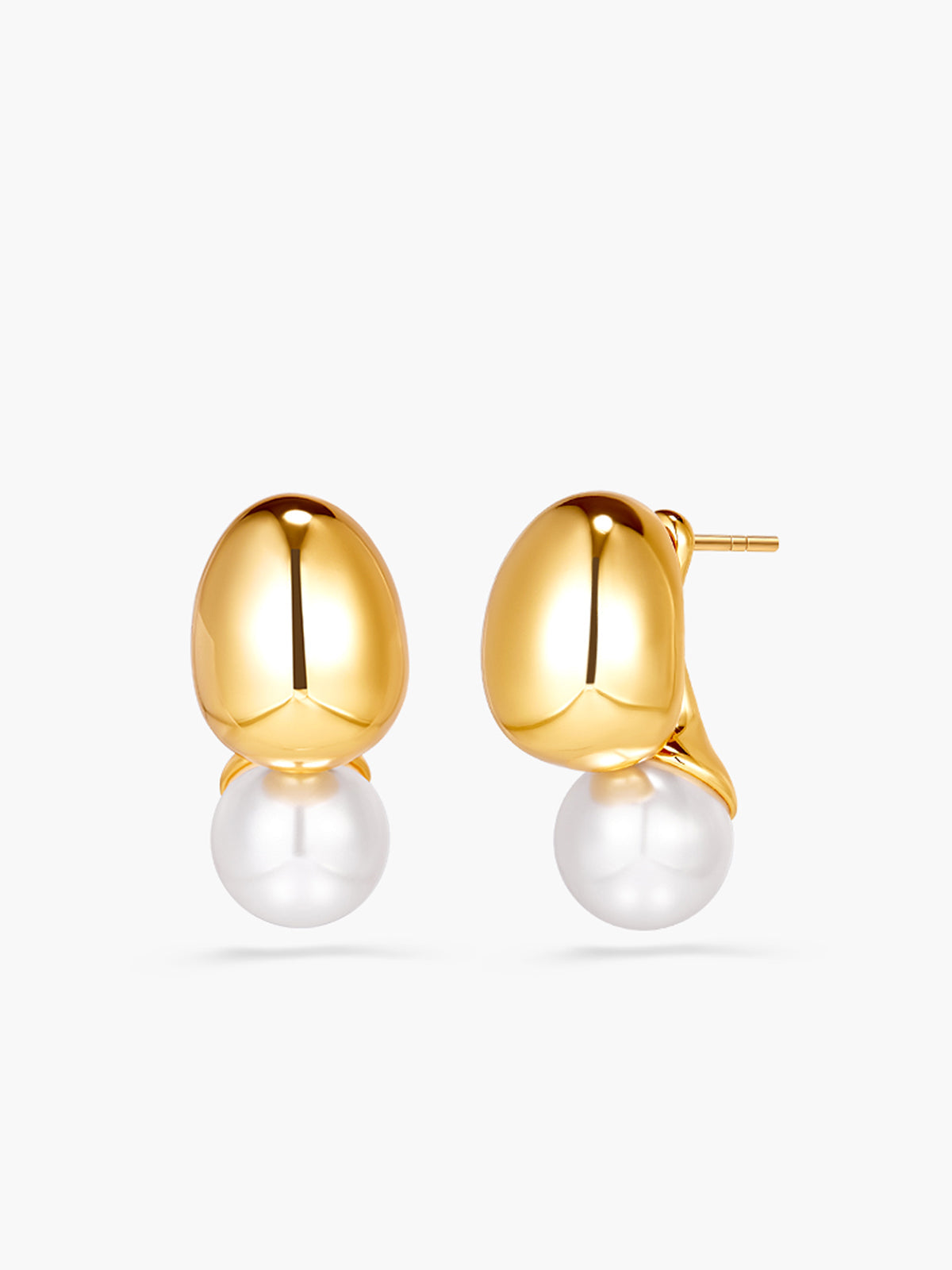 Mia | Detachable-Peal Golden Bean Ohrstecker