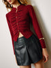 Clara | Elegante Faltenbluse mit Schlitz