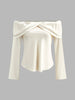 Clara | Off-Shoulder Satin Bluse
