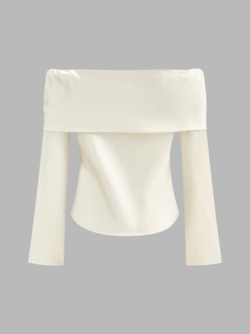 Clara | Off-Shoulder Satin Bluse