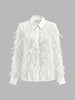 Livia | Chiffon-Tassel Poloshirt