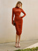 Anna | Elegantes Plisseekleid mit transparenten Details