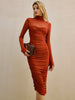 Anna | Elegantes Plisseekleid mit transparenten Details