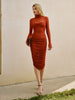 Anna | Elegantes Plisseekleid mit transparenten Details