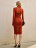 Anna | Elegantes Plisseekleid mit transparenten Details