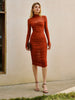 Anna | Elegantes Plisseekleid mit transparenten Details