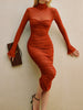 Anna | Elegantes Plisseekleid mit transparenten Details