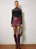 Johanna | Woll-Blend Oberteil mit transparenten Details