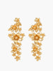 Clara | Goldene Florale Anhänger-Ohrstecker