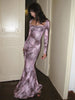 Clara | Ombre Gemustertes Fishtail Kleid