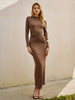 Anna | Asymmetrisches Kleid mit Rüschen aus geknotetem Jersey