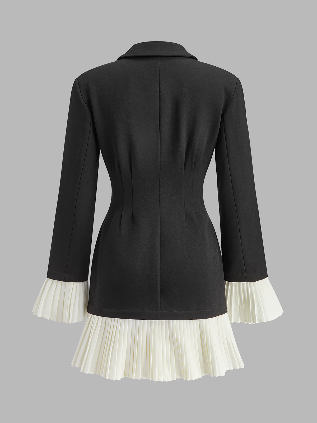 Leonie | Plissee-Kleid mit V-Ausschnitt und zwei Farben