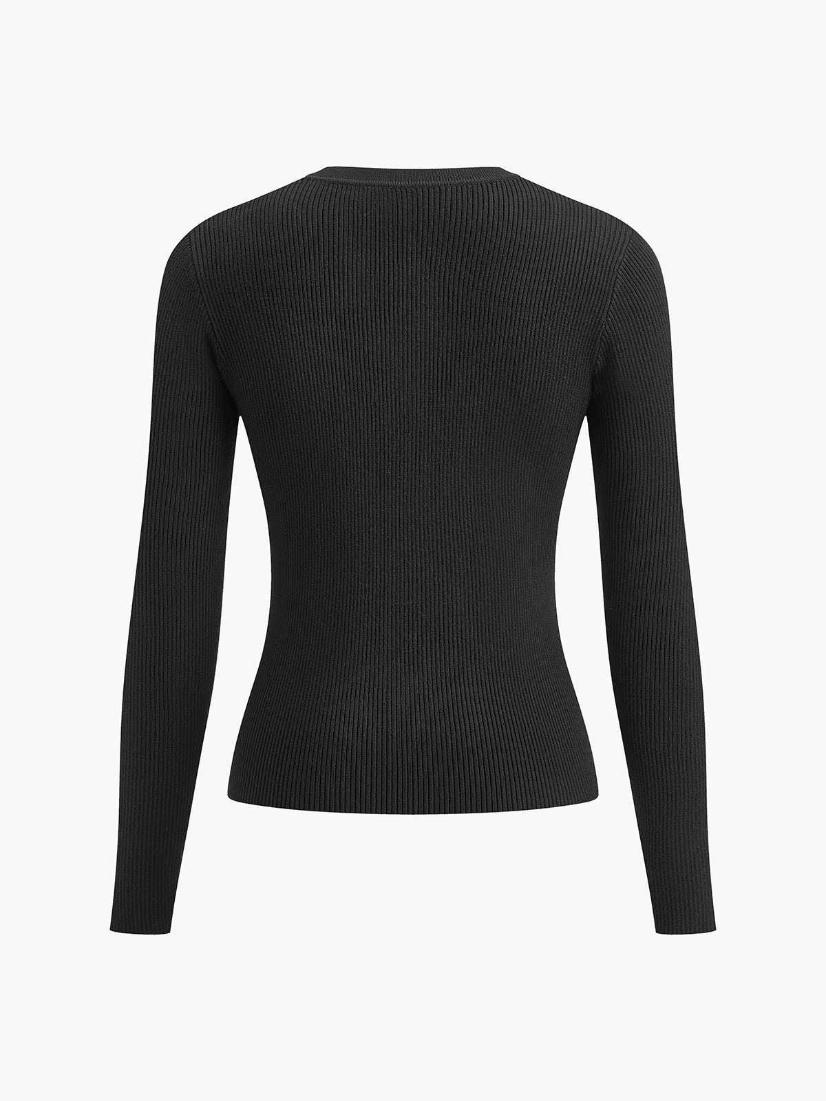 Clara | Elegantes Button Down Skinny Strickoberteil