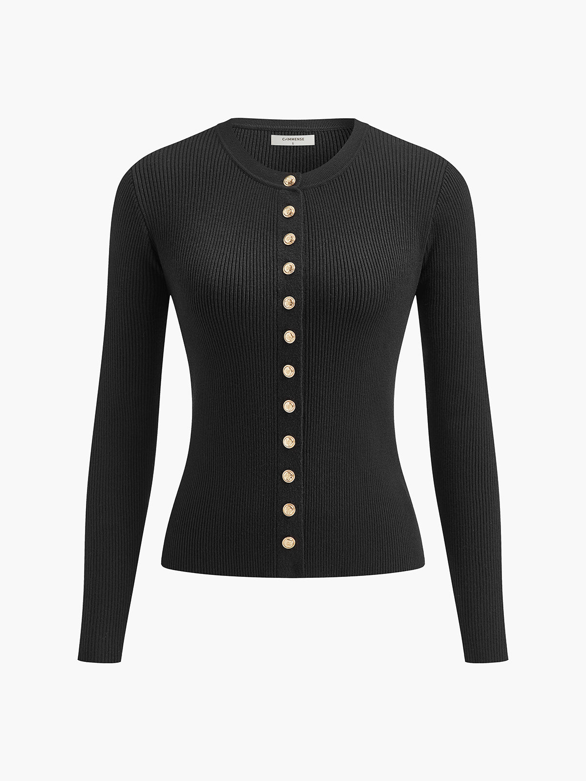 Clara | Elegantes Button Down Skinny Strickoberteil