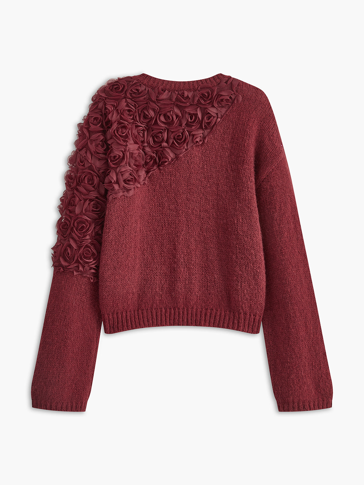 Charlotte | Eleganter Wollmisch-Pullover mit Blumenmuster
