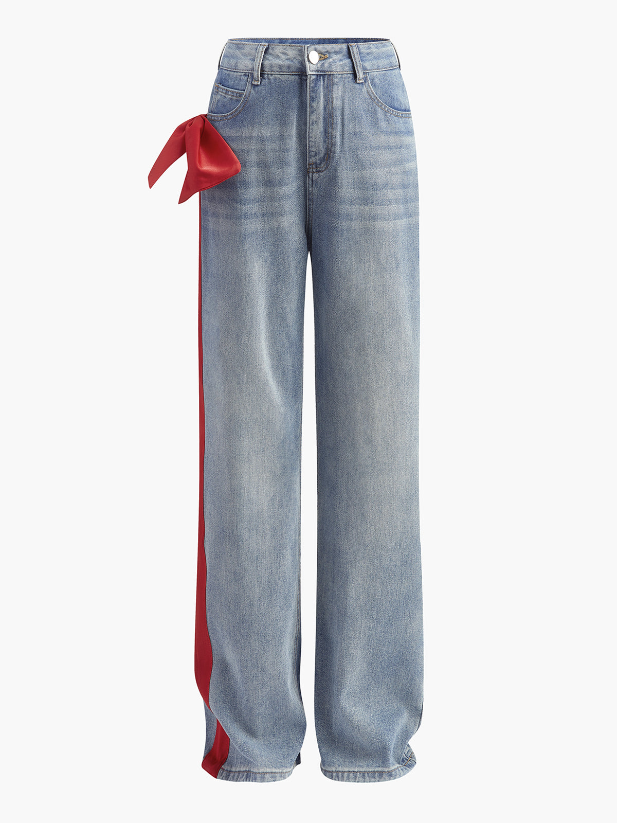 Isabella | Mid-Waist Jeans mit Schleifen-Details