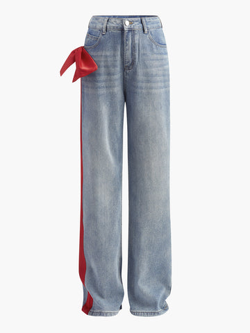 Isabella | Mid-Waist Jeans mit Schleifen-Details