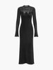 Clara | Wollmischung 3D Blumen-Latzkleid