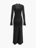 Clara | Wollmischung 3D Blumen-Latzkleid