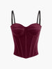 Klara | Elegantes Velours-Cami-Top mit Reißverschluss