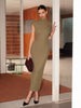 Clara | Schlankes Kleid mit Stehkragen und Cutouts
