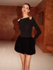 Emilia | Samtiges Cutout-Pailletten-Kleid