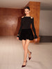 Emilia | Samtiges Cutout-Pailletten-Kleid