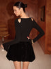 Emilia | Samtiges Cutout-Pailletten-Kleid