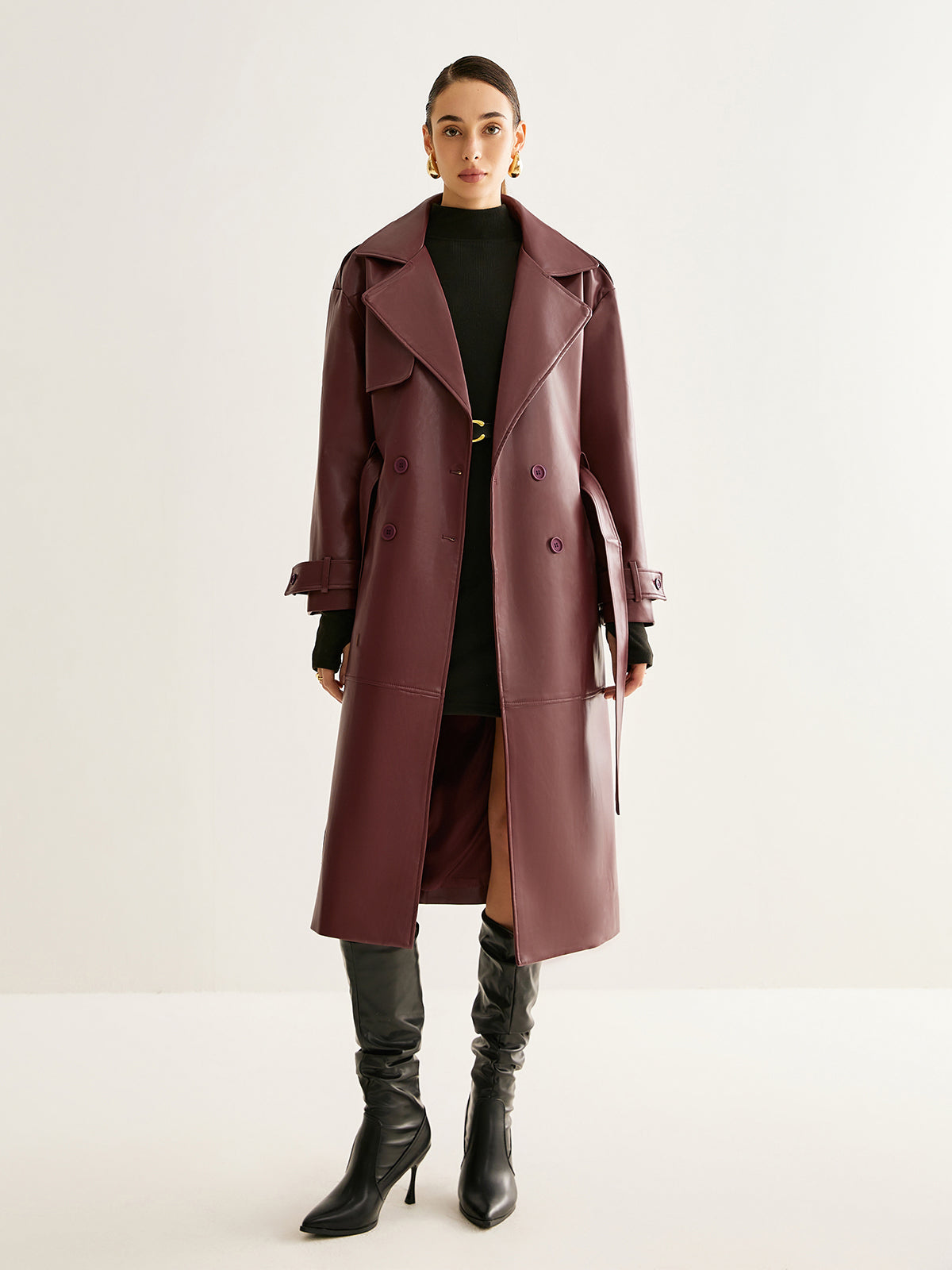 Felix | Eleganter Winddichter PU-Leder-Mantel