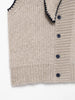 Lena | Pullover-Vest mit Kontrastbesatz und Halsband