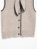 Lena | Pullover-Vest mit Kontrastbesatz und Halsband