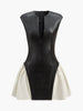 Carla | Stilvolles Kunstleder Kleid mit Cutout-Details