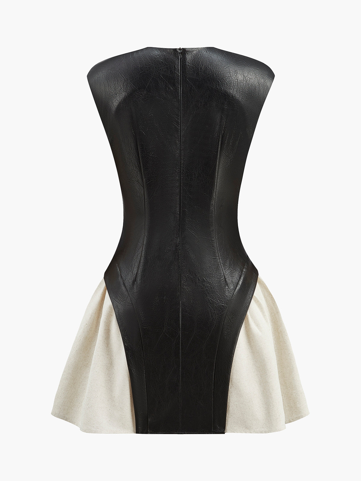 Carla | Stilvolles Kunstleder Kleid mit Cutout-Details