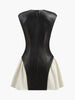 Carla | Stilvolles Kunstleder Kleid mit Cutout-Details