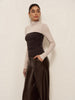 Marlene | 2-in-1 Mock Neck Color Block Jersey Top